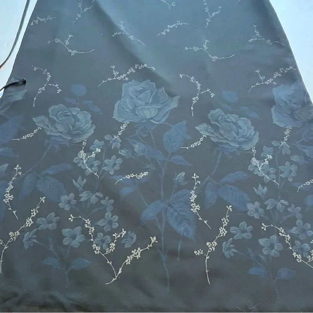 Beautiful Vintage Impressions Maxi Dress with gauze overlay Size M Black/Blue
